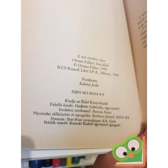 Oriana Fallaci: Insallah (Ritka)