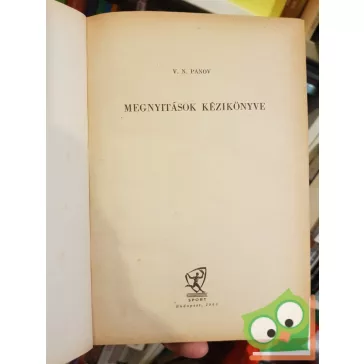 V. N. Panov: Megnyitások kézikönyve