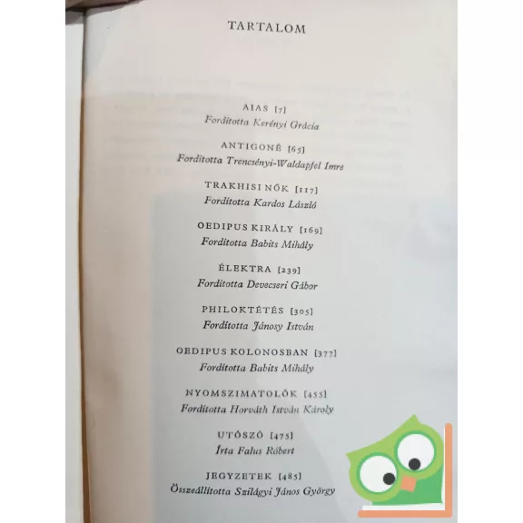 Sophoklés Sophoklés drámái (Bibliotheca Classica)