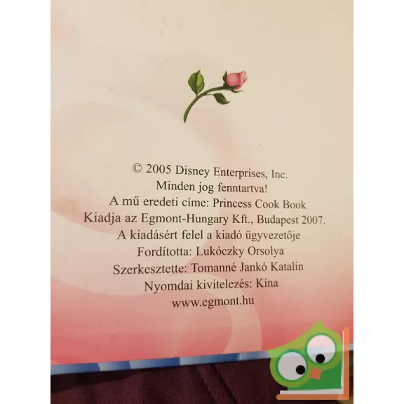 Tomanné Jankó Katalin (szerk.): Disney Hercegnők - A hercegnők szakácskönyve  (Ritka!)