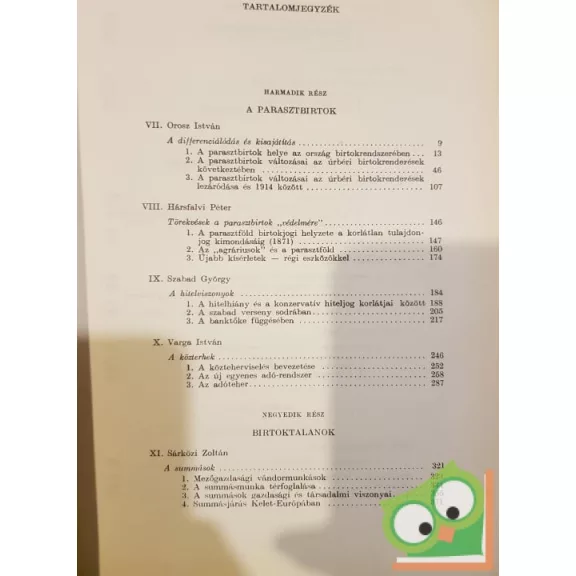 Szabó István (szerk.): A parasztság Magyarországon a kapitalizmus korában 1848-1914 I-II.