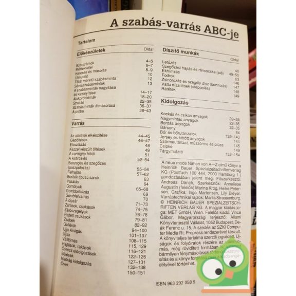 Andreas Danch (szerk.): A szabás-varrás ABC-je