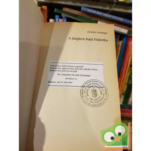 Christine Nöstlinger: A ​tűzpiros hajú Friderika