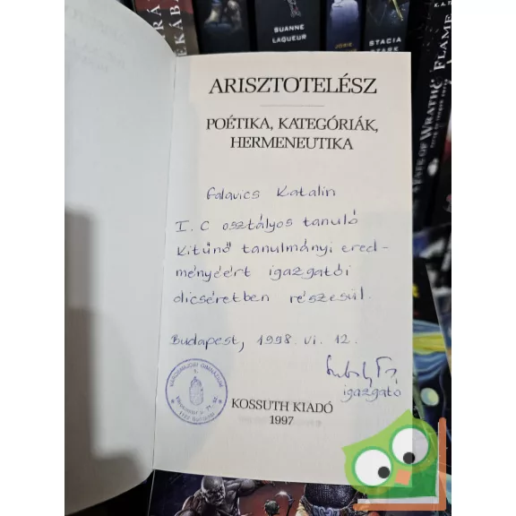 Arisztotelész: Poétika / Kategóriák / Hermeneutika