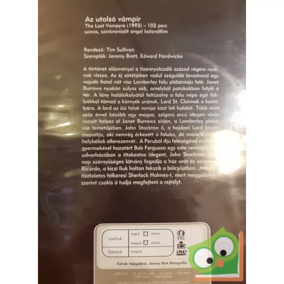 Sherlock Holmes sorozat - Az utolsó vámpír (DVD)