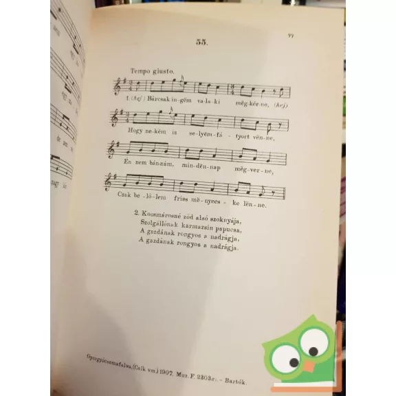 Bartók Béla - Kodály Zoltán: Népdalok (Erdélyi magyarság) (reprint)