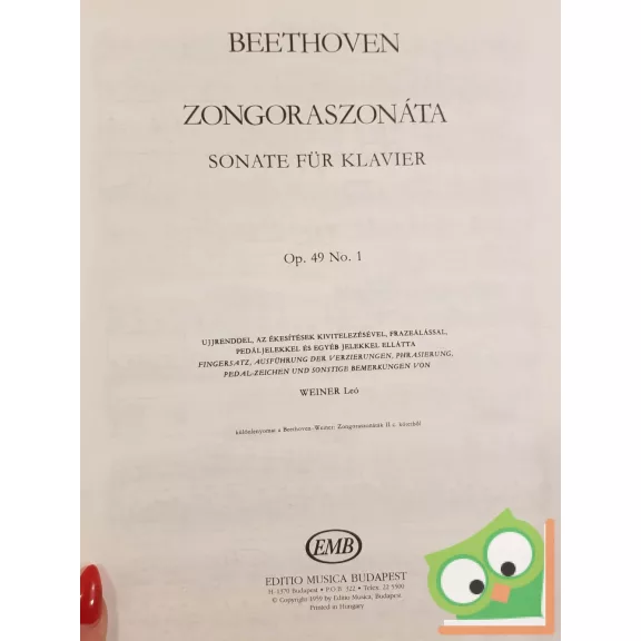 Beethoven: Zongoraszonáta Op. 49 No. 1  (Z. 7885)