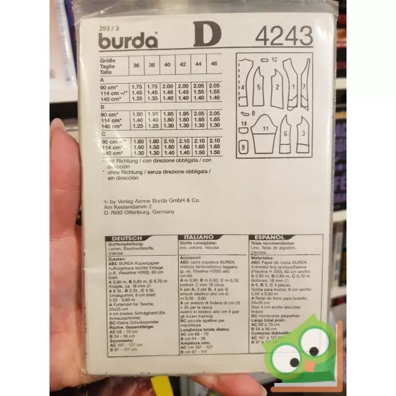 Burda szabásmintával (4243)