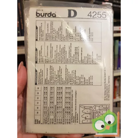 Burda szabásmintával (4255)