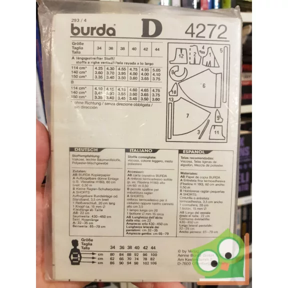 Burda szabásmintával (4272)