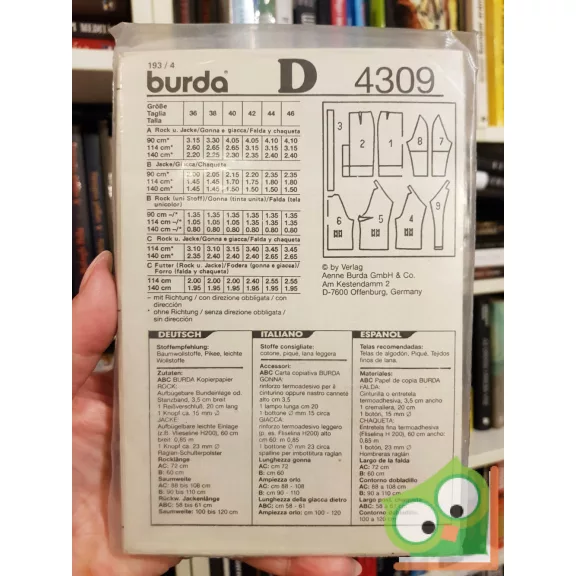 Burda szabásmintával (4309)