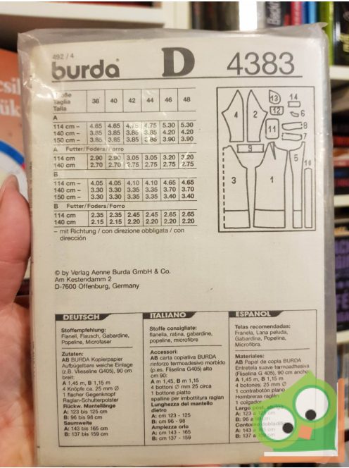 Burda szabásmintával (4383)