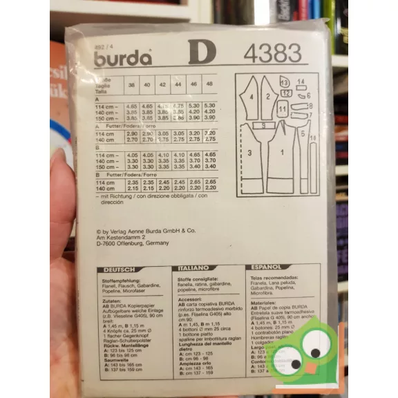 Burda szabásmintával (4383)