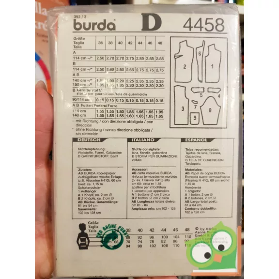 Burda szabásmintával (4458)