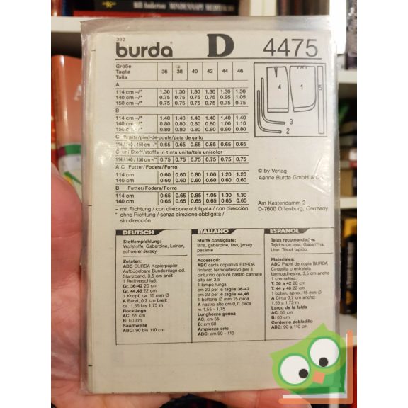 Burda szabásmintával (4475)