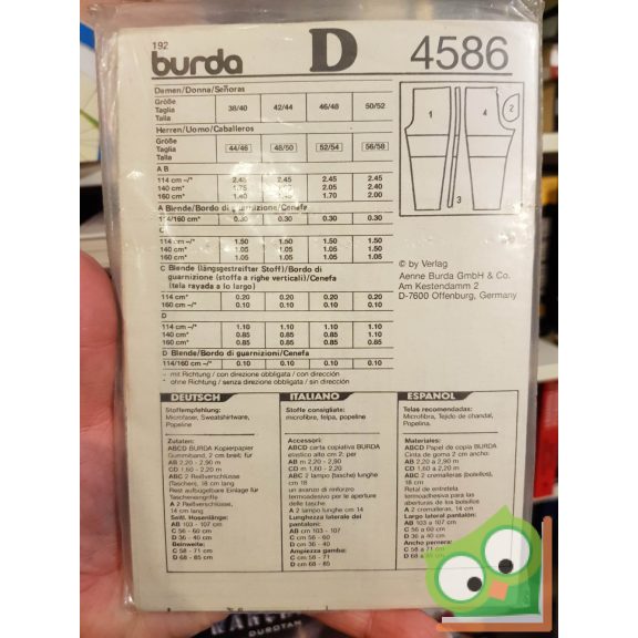 Burda szabásmintával (4586)