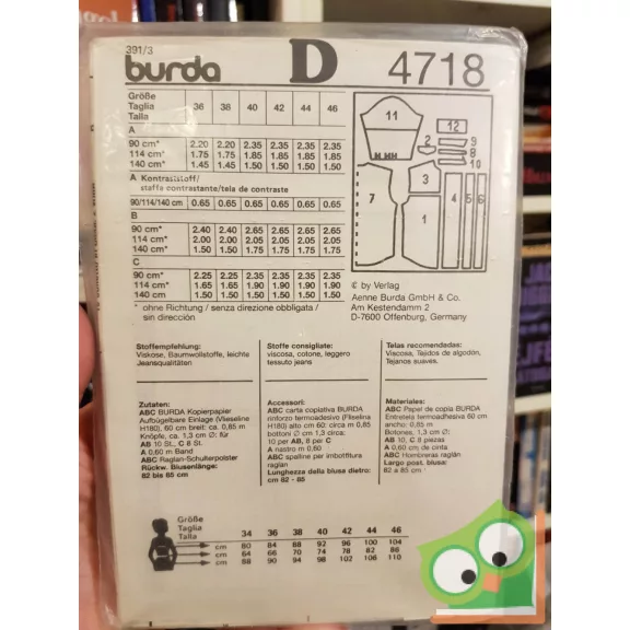 Burda szabásmintával (4718)