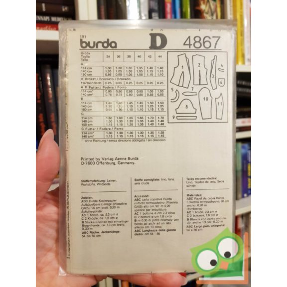 Burda szabásmintával (4867)