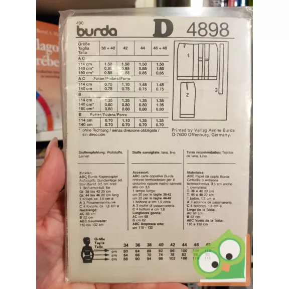 Burda szabásmintával (4898)