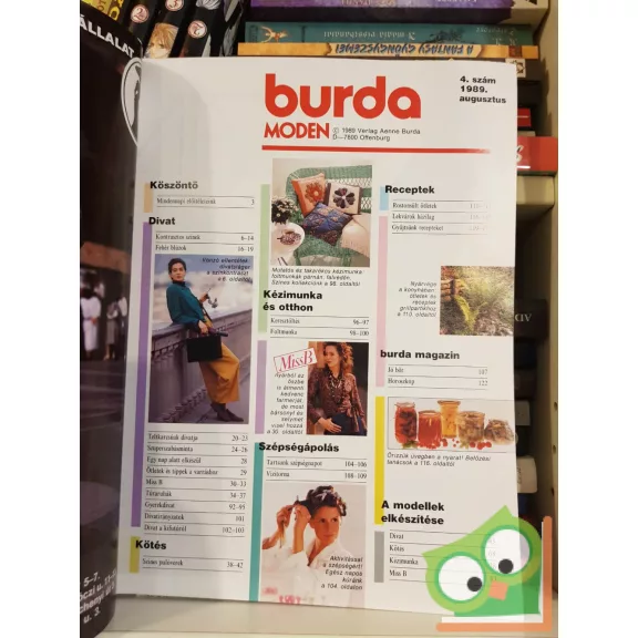 Burda magazin 1989/4 (szabásminta melléklettel)