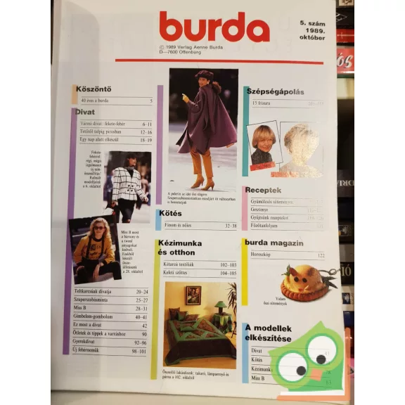 Burda magazin 1989/5 (szabásminta melléklettel)