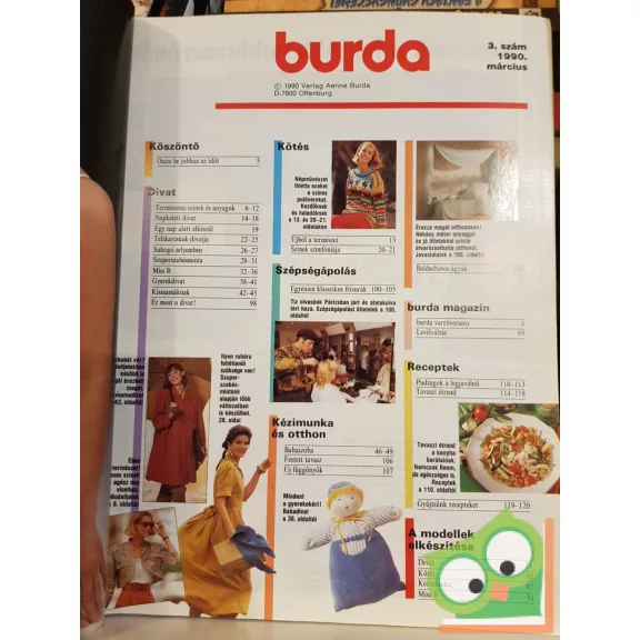 Burda magazin 1990/3 (szabásminta melléklettel)