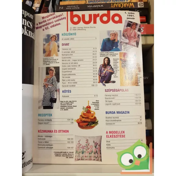 Burda magazin 1991/1 (szabásminta melléklettel)