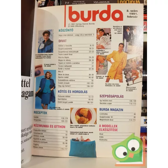 Burda magazin 1991/2 (szabásminta melléklettel)