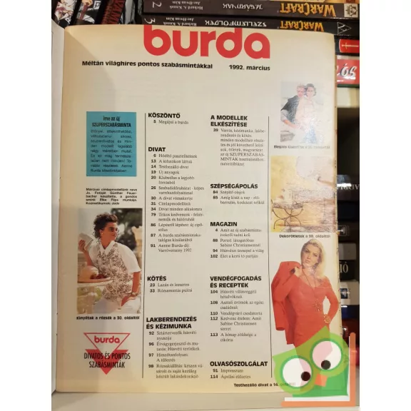 Burda magazin 1992/3 (szabásminta melléklettel)