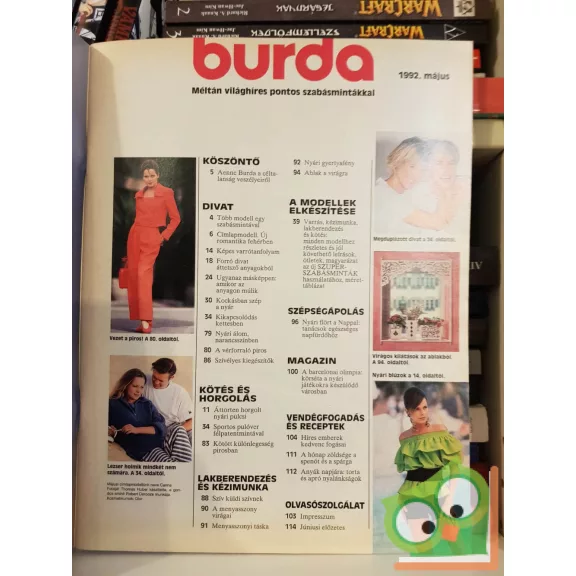 Burda magazin 1992/5 (szabásminta melléklettel)
