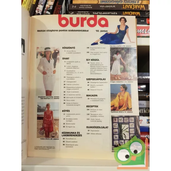 Burda magazin 1992/6 (szabásminta melléklettel)