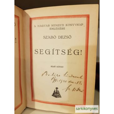 Szabó Dezső: Segítség! (Dedikált)