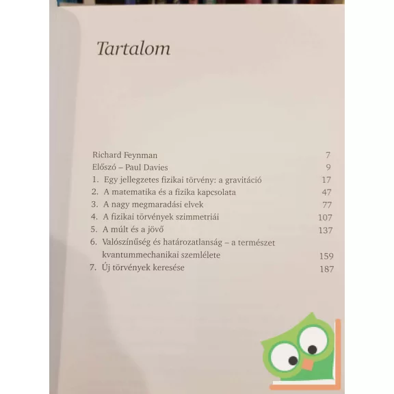 Richard P. Feynman: A fizikai törvények jellege (nagyon ritka) (Talentum Tudományos Könyvtár)