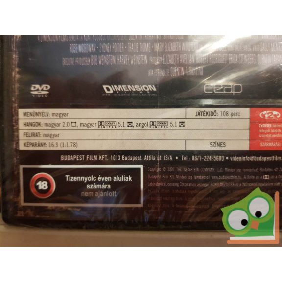 Quentin Tarantino: Grindhouse: Halálbiztos (ritka, fóliás) (DVD)