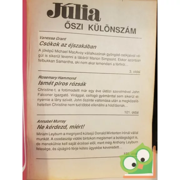 Júlia őszi különszám 1991