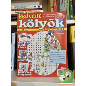   Kedvenc Kölyök Foglalkoztató Kicsiknek 2015/10 (1-8 éveseknek)