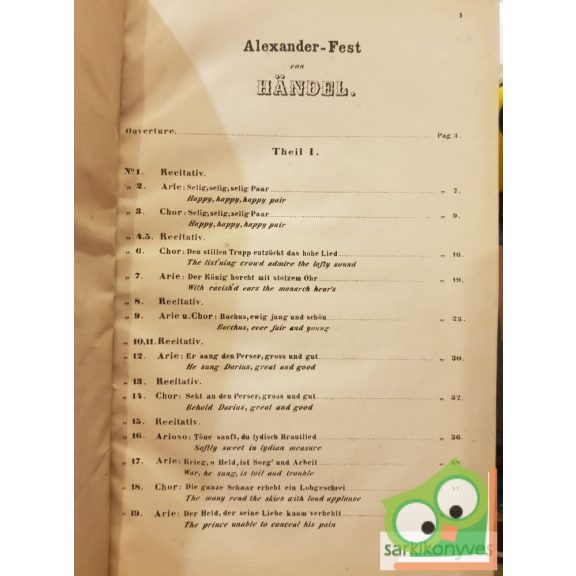 Oratorien von G.F. Händel im klavierauszuge mit Text nach der Original-Partitur bearbeitet von Fr. Brissler