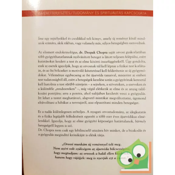 Deepak Chopra: Kvantumgyógyítás (nagyon ritka)