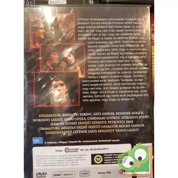 William Shakespeare: Lear király (fóliás) (DVD)