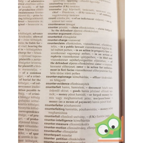 Magyar-angol-magyar jogi szakszótár