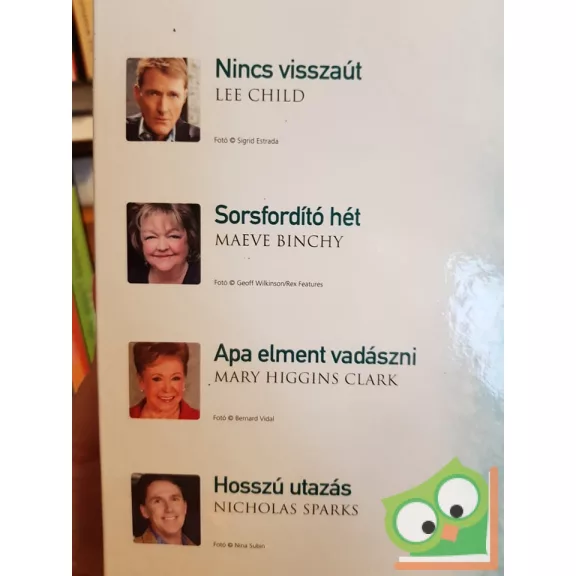 Lee Child, Maeve Binchy, Mary Higgins Clark, Nicholas Sparks