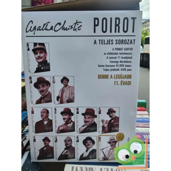 Agatha Christie - Poirot DVD bőrönd (11 évad, 43 lemez)