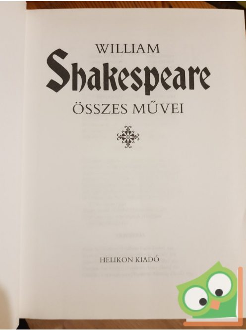 William Shakespeare: William Shakespeare összes művei (díszkötésben)