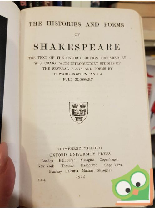 William Shakespeare: The histories and poems of Shakespeare