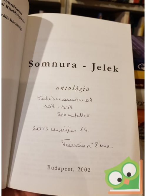 Fialovszky Magdolna: Somnura-jelek Antológia (Cigány szerzők műveiből) (dedikált)