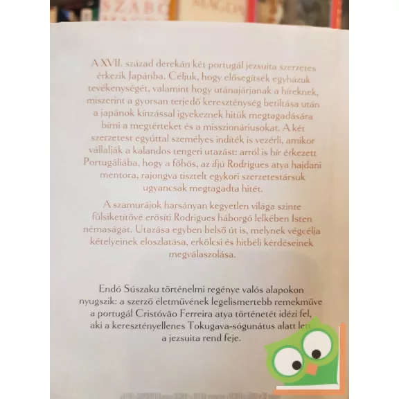 Endo Suszaku: Némaság (filmes boritóval)