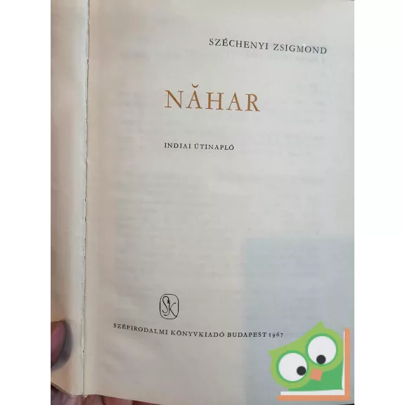 Széchenyi Zsigmond: Năhar - Indiai útinapló