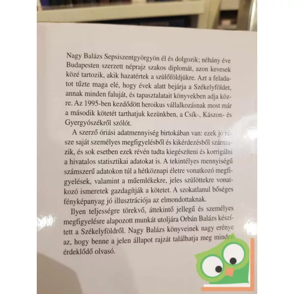 Sepsiszéki Nagy Balázs: Székelyföld falvai a huszadik század végén II. (ritka)