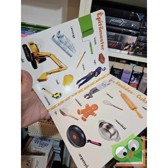 Foglalkozások - vidám, képes lapozgató (keménylapos, új)