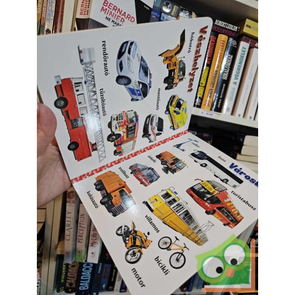 Járművek - vidám, képes lapozgató (keménylapos, új)